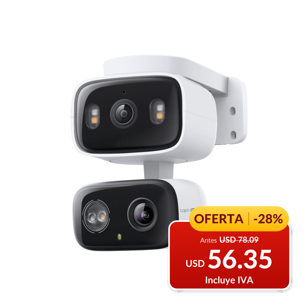Cámara de Vigilancia 360º con Doble Lente para Interior y Exterior en oferta