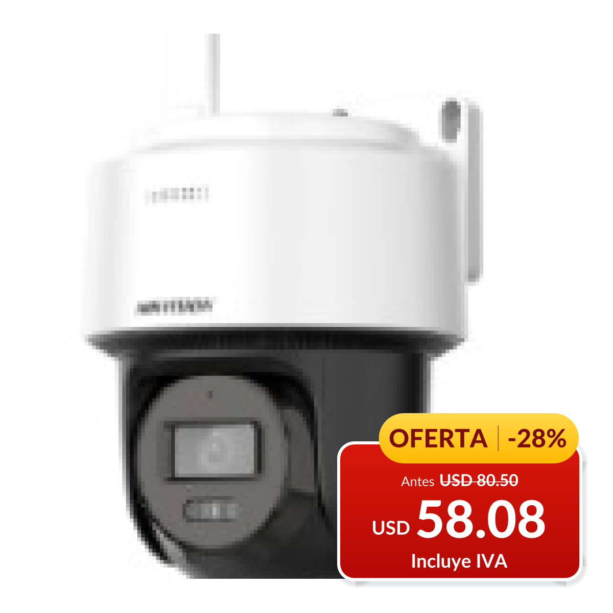 Cámara PT Hikvision DS-2DE2C400MWG/W de 4 MP para exterior en oferta
