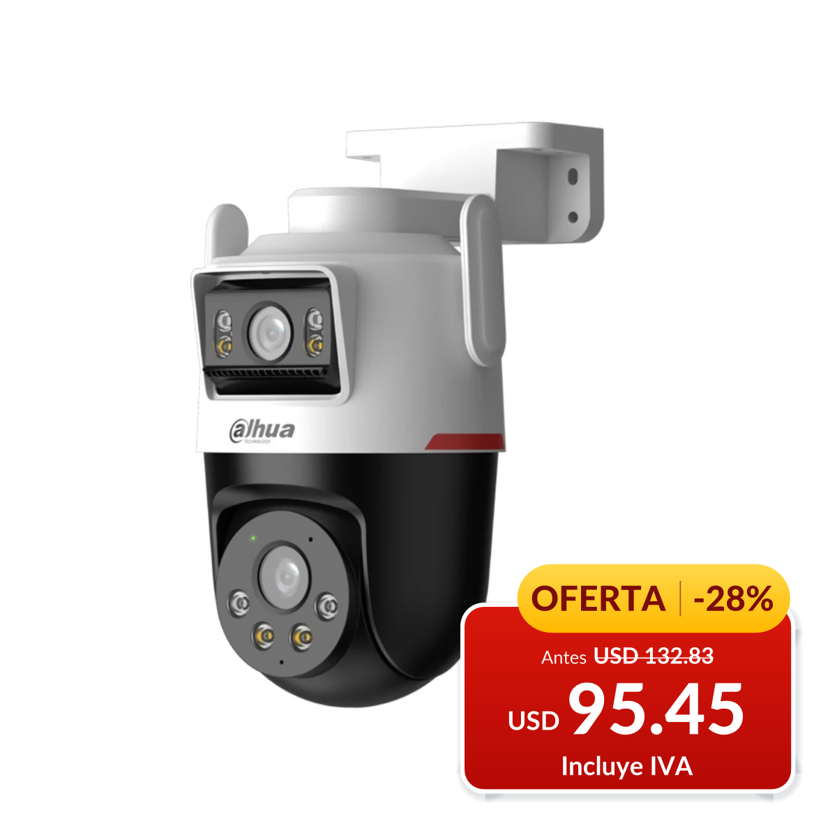 Cámara PT Wi‑Fi exterior WizColor de doble lente 3+3 MP en oferta