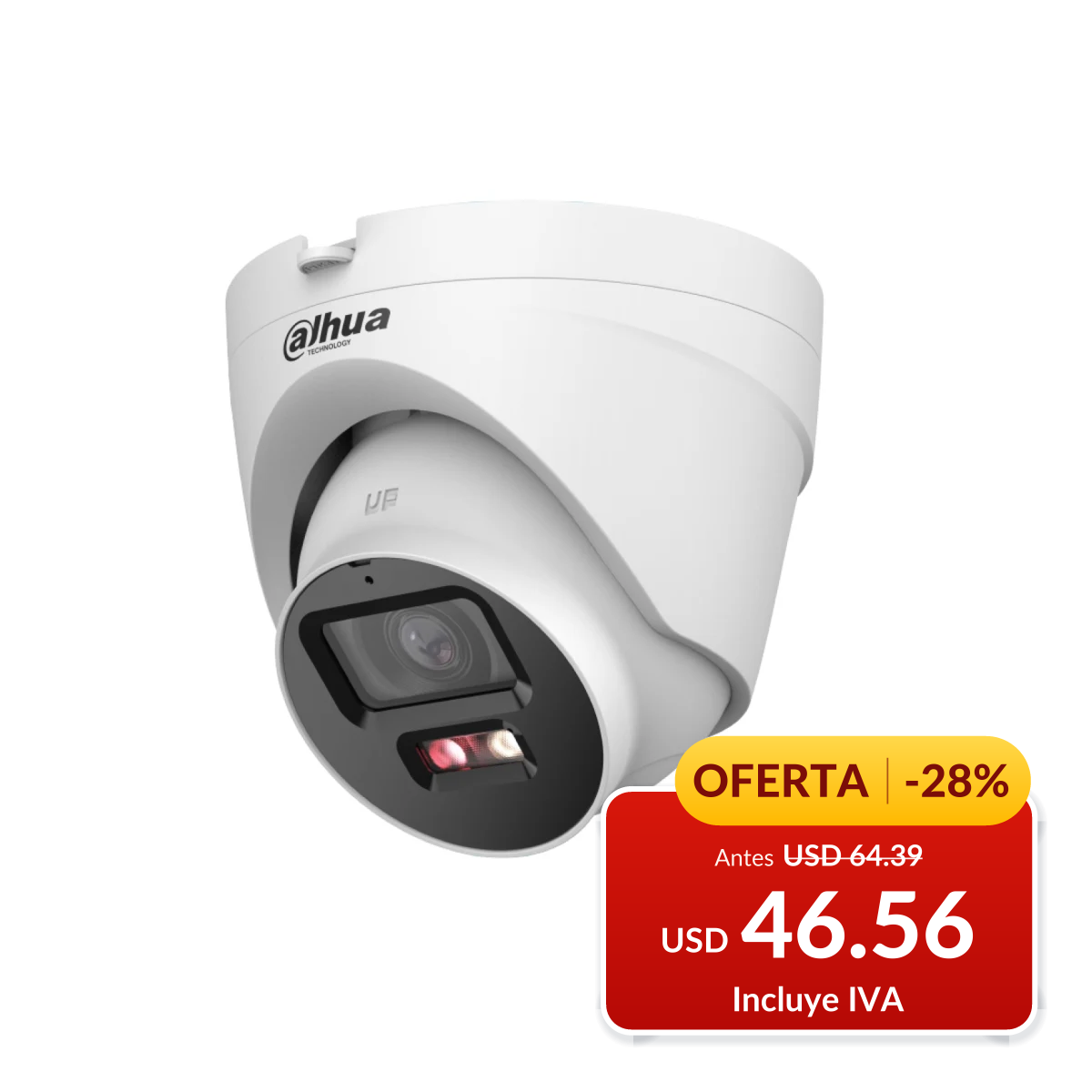 Cámara de red eyeball de disuasión activa con luz dual inteligente, 2 MP en oferta