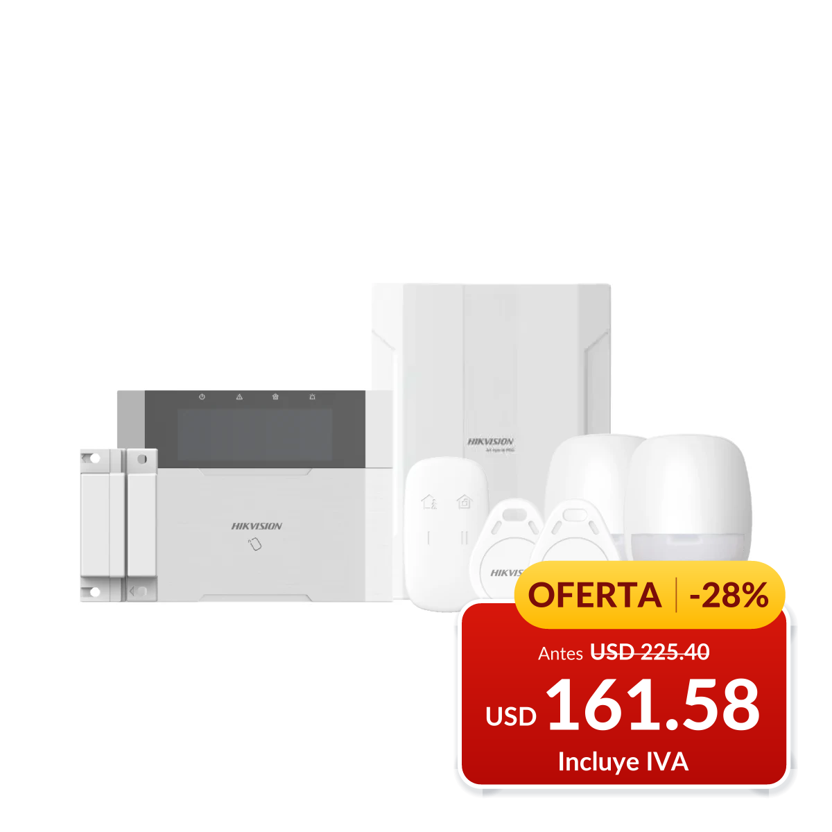 Kit de alarma híbrida Hikvision AX Hybrid Pro DS-PHA64-Kit-WB en oferta